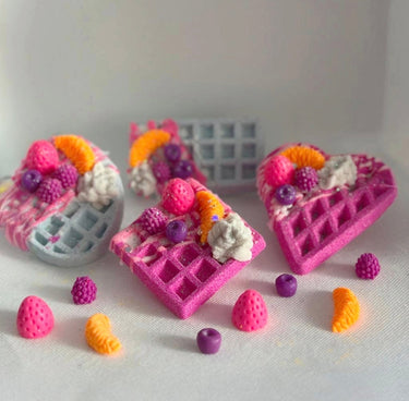 Organic Waffle Bath Bombs with soap decoration - Bath & Body Products ByRawand